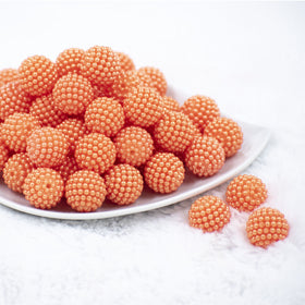 20mm Ball Bead Orange Bubblegum Beads