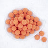 Top view of a pile of 20mm Ball Bead Orange Bubblegum Beads