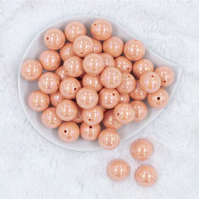 20mm Peach Solid AB Bubblegum Beads