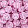 Close up view of a pile of 20mm Ball Bead Pink Bubblegum Beads