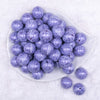 Top view of a pile of 20mm Purple Lace Bubblegum Beads