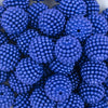 Close up view of a pile of 20mm Ball Bead Royal Blue Bubblegum Beads