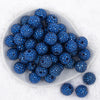 Top view of a pile of 20mm Royal Blue Rhinestone Bubblegum Beads