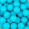 Close up View of a pile of 20mm Blue Neon Solid Acrylic Chunky Bubblegum Beads