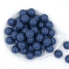 20mm Blueberry Solid Bubblegum Beads