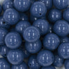Close up view of a pile of 20mm Blueberry Solid Bubblegum Beads