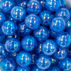 close up pile of a pile of 20mm Blue Crackle AB Bubblegum Beads