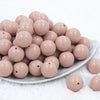 Front view of a pile of 20mm Blush Pink Solid Acrylic Chunky Bubblegum Beads