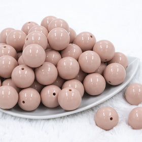 20mm Blush Pink Solid Acrylic Chunky Bubblegum Beads