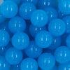 Close up view of a pile of 20mm Bright Blue 