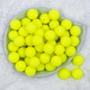 top of a pile of 20mm Neon Yellow Rhinestone Bubblegum Beads