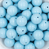 close up view of 20mm Carolina Blue Chunky Bubblegum Beads