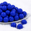 front view of a stack of 20mm Cobalt Blue Bubblegum Bead