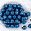 top view of a pile of 20mm Dark Blue Faux Pearl Chunky Acrylic Bubblegum Beads