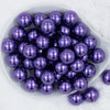 top view of a pile of 20mm Dark Purple Acrylic Bubblegum Beads with a Faux Pearl finish