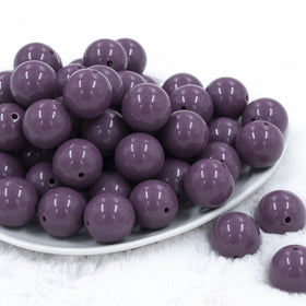 20mm Grape Purple Solid Acrylic Chunky Bubblegum Beads