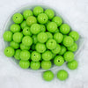 top view of a pile of 20mm Neon Lime Solid Bubblegum Beads