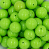close up view of a pile of 20mm Neon Lime Solid Bubblegum Beads