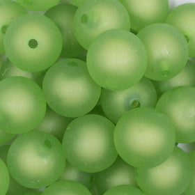 20mm Green Frosted Bubblegum Beads