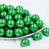 front view of a pile of 20mm Green Faux Pearl Chunky Acrylic Bubblegum Beads