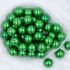 top view of a pile of 20mm Green Faux Pearl Chunky Acrylic Bubblegum Beads