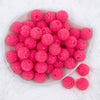 top view of 20mm Cotton Candy Pink Colored Rhinestone Chunky Bubblegum Bead