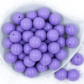 20mm Iris Purple Solid Bubblegum Beads