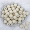 Top view of a pile of 20mm Ivory Rhinestone Bubblegum Beads