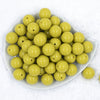 Top view of a pile of 20mm Lima Green Solid Acrylic Chunky Bubblegum Beads
