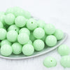 Front view of a pile of 20mm Mint Green Solid Chunky Acrylic Bubblegum Beads