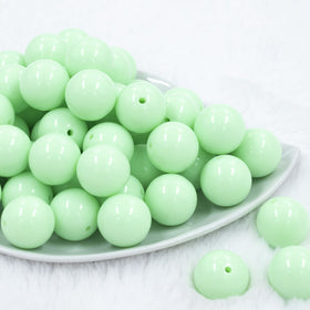 20mm Mint Green Solid Chunky Acrylic Bubblegum Beads