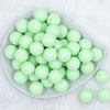 Top view of a pile of 20mm Mint Green Solid Chunky Acrylic Bubblegum Beads