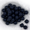 top of a pile of 20mm Navy Blue Solid Bubblegum Beads