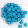 Top view of a pile of 20mm Neon Blue Solid Acrylic Chunky Bubblegum Beads