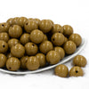 front view of a pile of 20mm Olive Green Solid Bubblegum Beads