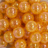 20mm Mustard Yellow Crackle AB Bubblegum Beads