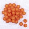 top view of a pile of 20mm Orange Frosted Bubblegum Beads