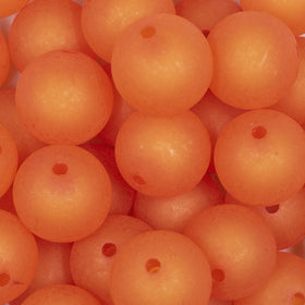 20mm Orange Frosted Bubblegum Beads