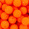 close up of a pile of 20mm Neon Orange Rhinestone Bubblegum Beads