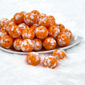 20mm Orange Tablet Bubblegum Beads