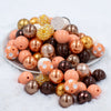 front view of a pile of 20mm Peach Bellini Mix Bubblegum Bead Mix - 20 & 50 Count