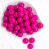 Top view of a pile of 20mm Peony Pink Solid Bubblegum Beads