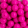 Close up view of a pile of 20mm Peony Pink Solid Bubblegum Beads