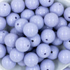 close up of a pile of 20mm Periwinkle Purple Solid Bubblegum Beads