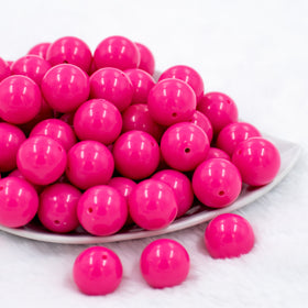 20mm Hubba Bubba Pink Solid Bubblegum Beads
