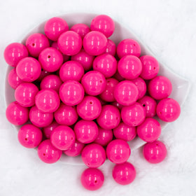 20mm Hubba Bubba Pink Solid Bubblegum Beads