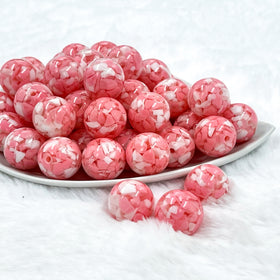 20mm Pink Tablet Acrylic Bubblegum Beads