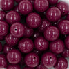close up view of a pile of 20mm Plum Purple Solid Bubblegum Beads