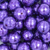 20mm Purple Disco Faceted Pearl Bubblegum Beads