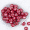 Top view of a pile of 20mm Red Lace Acrylic Chunky Bubblegum Beads